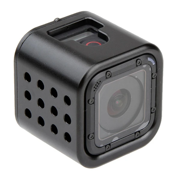GoPro HERO5 Session HERO4 Session HERO Session Uyumlu Siyah CNC Alüminyum Alaşımlı Koruyucu Kafes ve Arka Kapak - 3