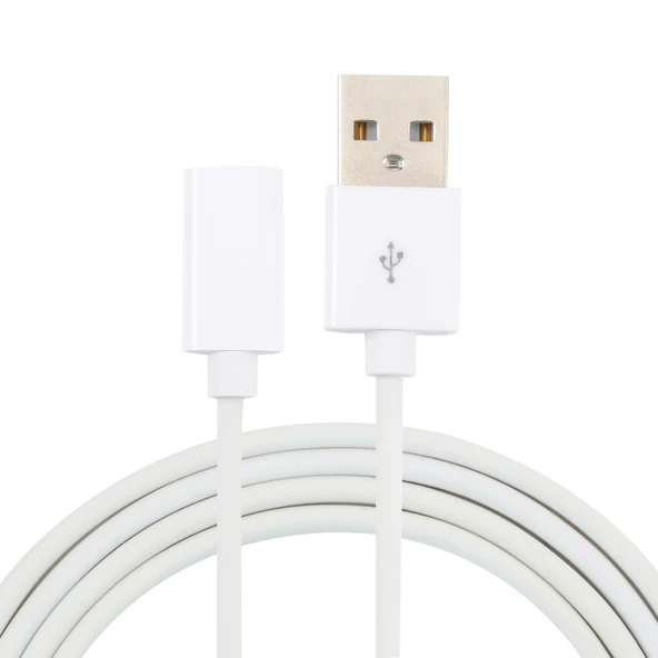 1 Metre USB Erkek - USB C Dişi Adaptör Kablosu Beyaz
