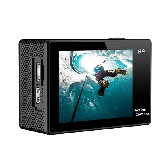 H9 4K Ultra HD 1080P 12MP 2 Inç LCD Ekran WiFi Spor Kamerası Siyah 170 Derece Geniş Açı Lens 30m Su Geçirmez - 6
