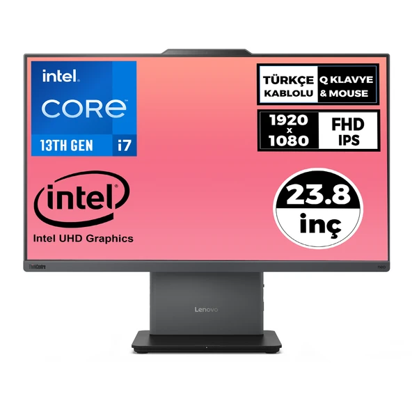 Lenovo ThinkCentre Neo 50a 24 G5 i7-13620H 16GB 512GB SSD 23.8" FHD Freedos All In One Pc 12SC000KTR - Resim 6