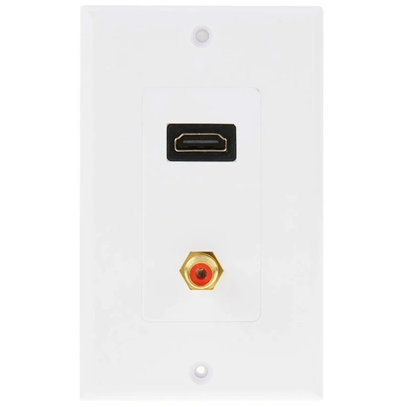 HDMI Dişi ve RCA Dişi Priz Duvar Paneli - 2