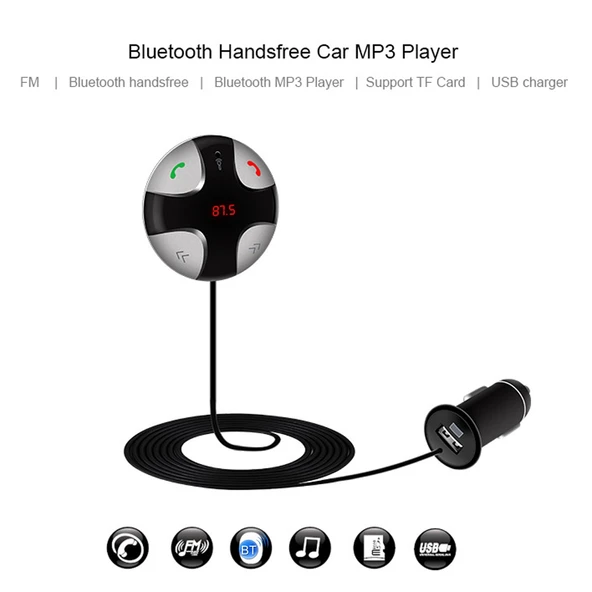 FM29B Bluetooth FM Verici Eller Serbest Araç Kiti ve Araç Şarj Cihazı - 4