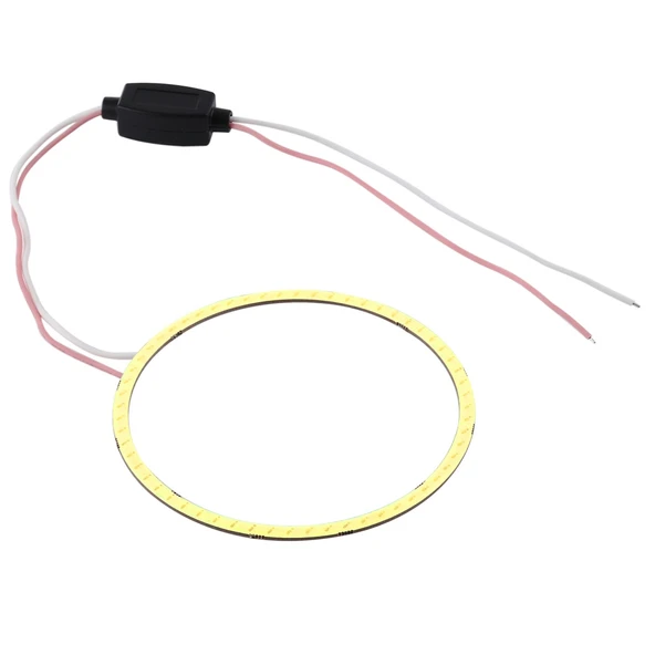 90mm 5W 180LM Beyaz Işık Angel Eyes Halka Araba Farı COB LED - 5