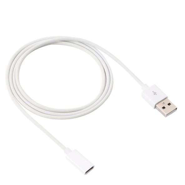 1 Metre USB Erkek - USB C Dişi Adaptör Kablosu Beyaz - 3