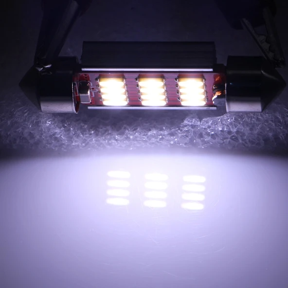 2 Adet 41mm 3.5W 180LM Beyaz Işık 12 LED SMD 4014 CANBUS Plaka Okuma Lambası - 4