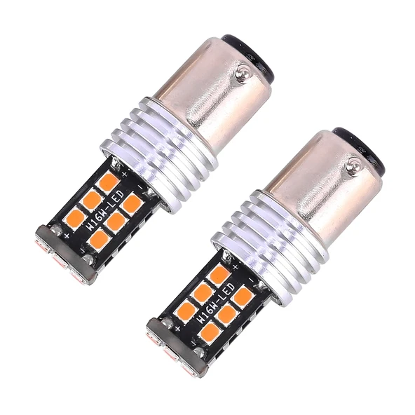 2 Adet 1157 BAY15D 3W LED 300LM SMD 2835 Araç Arka Fren Lambası Kırmızı Işık DC 12V - 3