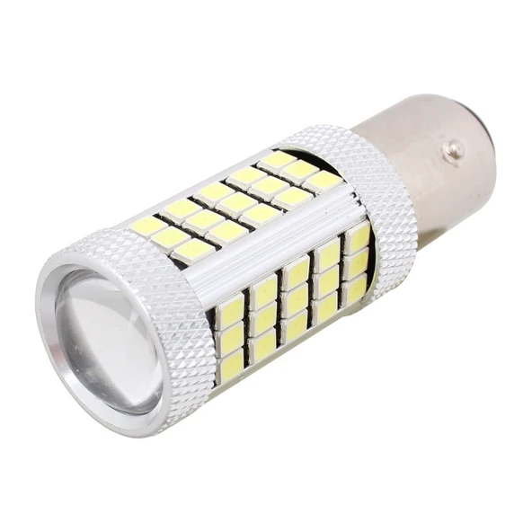 2 Adet 1157 BAY15D 12.6W 630LM 6500K Beyaz Işık 2835 SMD 66 LED Araç Fren ve Direksiyon Lambası DC12V - 2
