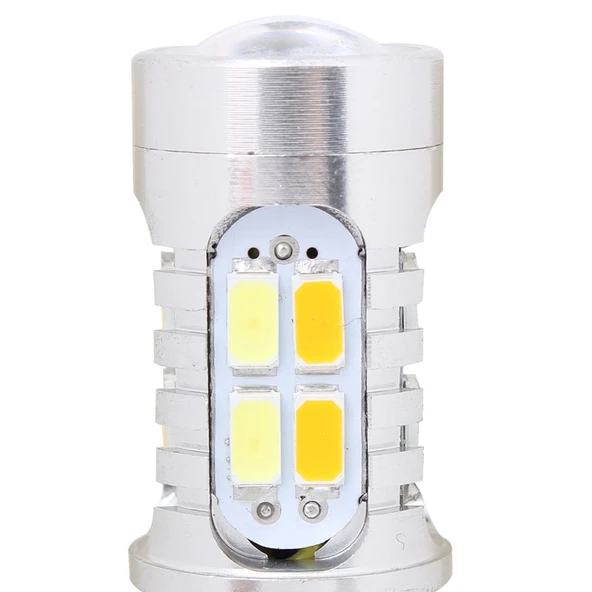 2 Adet 1157 BAY15D 10W 700LM Sarı ve Beyaz Işık 20 LED SMD 5630 Araç Fren Lambası Ampulü DC 12-24V - 5