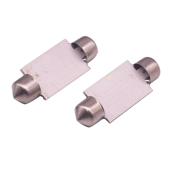 2 Adet 39mm 1.5W 80LM Beyaz COB LED Plaka Okuma Lambası - 3