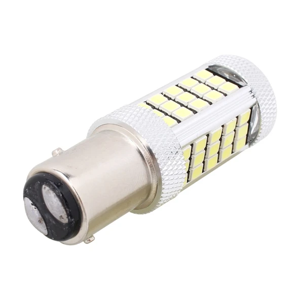 2 Adet 1157 BAY15D 12.6W 630LM 6500K Beyaz Işık 2835 SMD 66 LED Araç Fren ve Direksiyon Lambası DC12V - 3