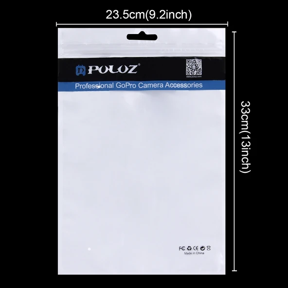 10lu PULUZ 33cm x 23.5cm Asma Delikli Şeffaf Ön Beyaz İnci Takı Kilitli Ambalaj Çantası XL - 2