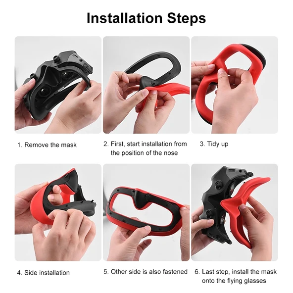 DJI Avata Goggles 2 Uçuş Göz Maskesi Silikon Koruyucu Kılıf Kırmızı - 8