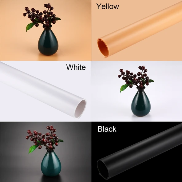PULUZ Fotoğraf Arka Plan PVC Kağıt Stüdyo Çadır Kutusu Turuncu 73.5x36cm - 7
