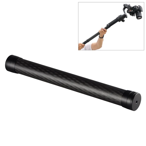 PULUZ Karbon Fiber Uzatılabilir Monopod Çubuk DJI MOZA Feiyu V2 Zhiyun G5 SPG Gimbal Siyah 35cm