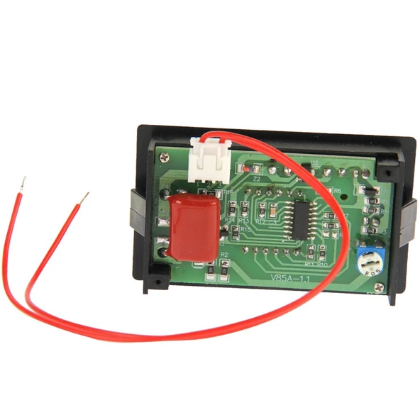 V85 2 Kablolu 75-300V AC LED Dijital Voltmetre Siyah - 3