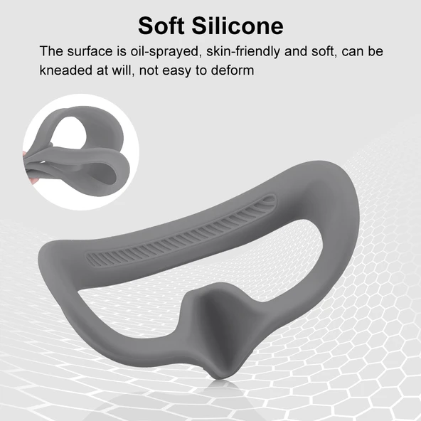 DJI Avata Goggles 2 Uyumlu Gri Silikon Koruyucu Maske Kılıfı - 4
