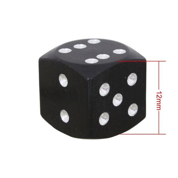 Evrensel 8mm Zar Modeli Alüminyum Alaşımlı Araba Lastik Sibop Kapağı 4lü Siyah - 3