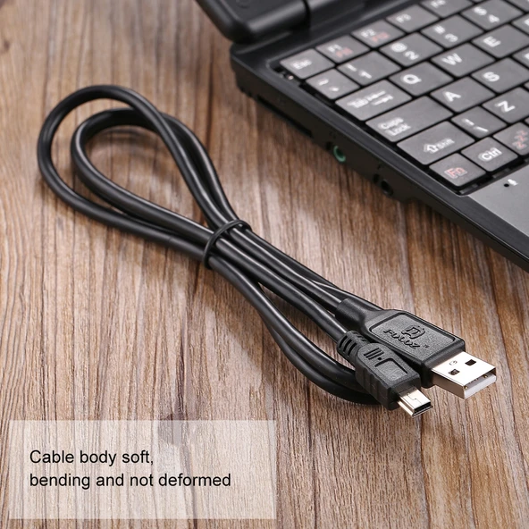 GoPro HERO4 3 Plus 3 Uyumlu Mini 5 Pin USB Senkronizasyon ve Şarj Kablosu 1.5 Metre - 5