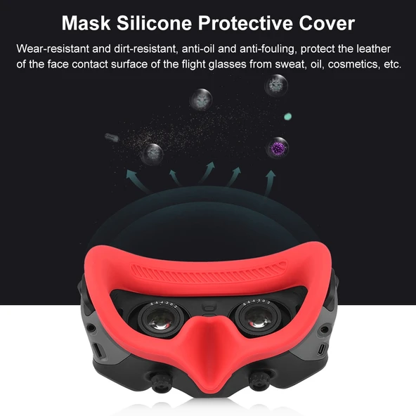 DJI Avata Goggles 2 Uçuş Göz Maskesi Silikon Koruyucu Kılıf Kırmızı - 5