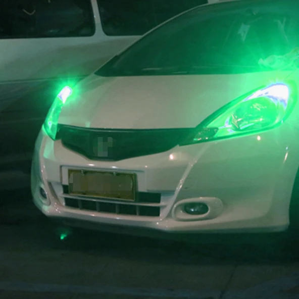 10lu T10 8 LED Araç Sinyal Ampulü Yeşil Işık - 8