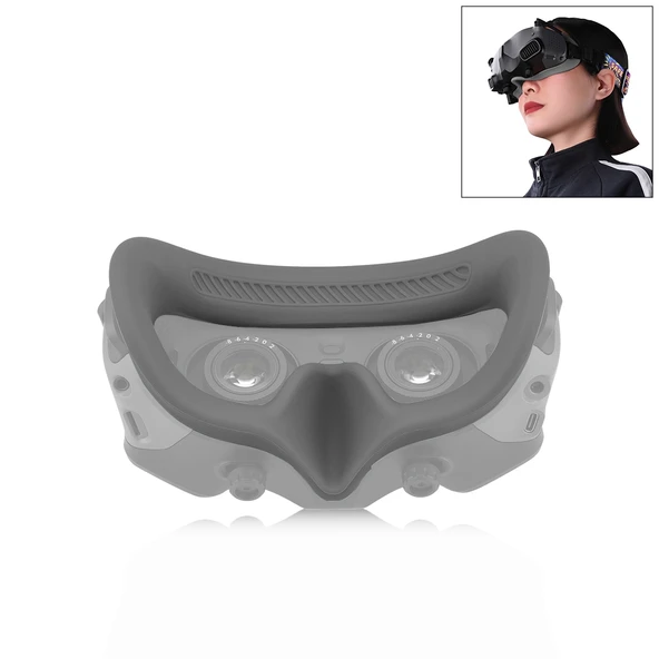 DJI Avata Goggles 2 Uyumlu Gri Silikon Koruyucu Maske Kılıfı