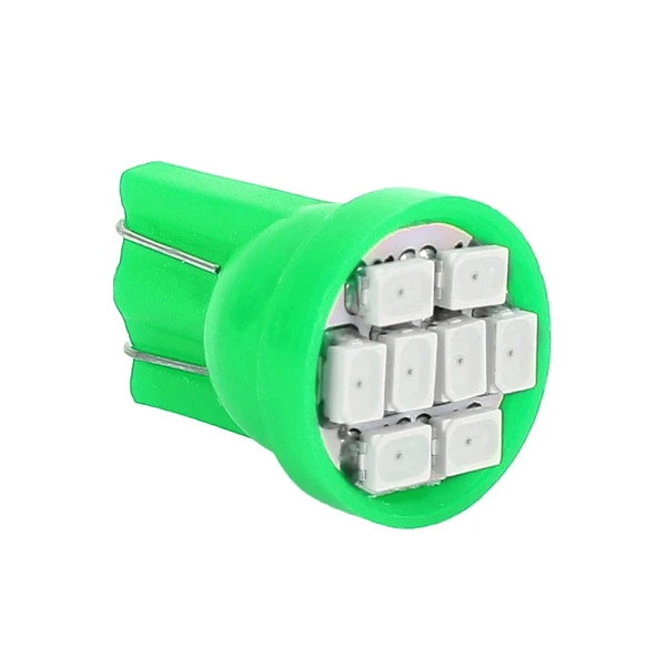 10lu T10 8 LED Araç Sinyal Ampulü Yeşil Işık - 4