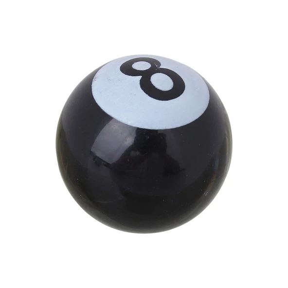 Evrensel 8mm Amerikan Bilardo No8 Topu Stil Plastik Araba Lastik Sibop Kapağı 4lü Siyah - 5