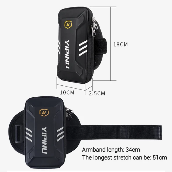 Neopren Spor Kol Bandı Su Geçirmez Telefon Çantası 5-6 İnç - 4