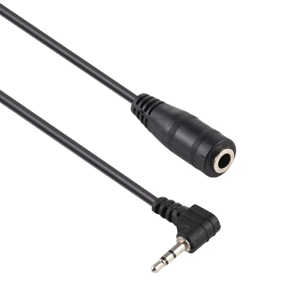 2.5mm Sağ Açılı Erkek Fişten 3.5mm Dişi Jak Stereo AUX Ses Güç Adaptör Kablosu 14cm - 4
