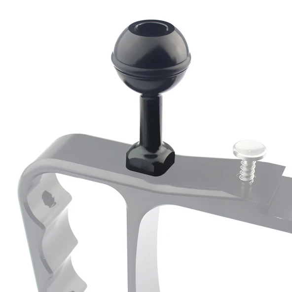 PULUZ 1 4 Inç Vida Alüminyum Top Adaptör Montaj Siyah 2 5cm Çaplı GoPro Insta360 DJI Aksiyon Kameraları İçin
