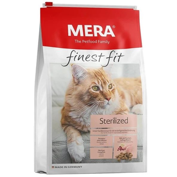 Mera Finest Fit Sterilised Tavuklu Kısırlaştırılmış Kedi Maması 4 Kg ürün görseli 1