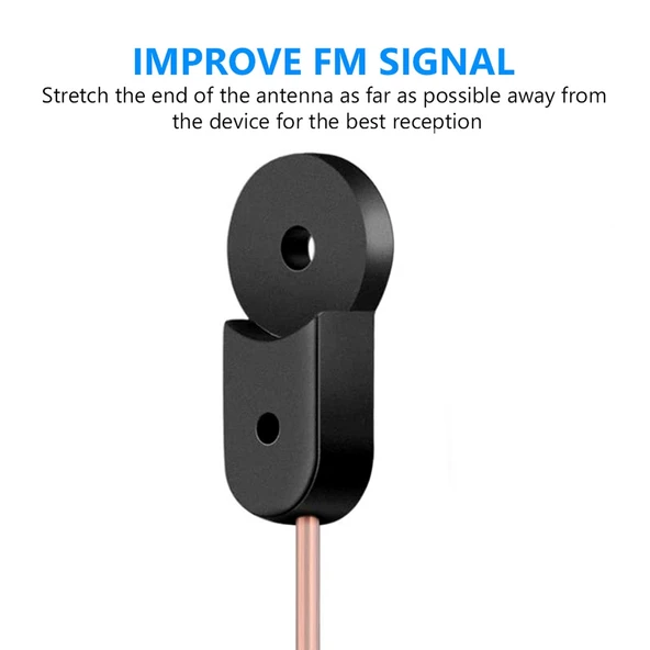 2 Metre FM Dipol Anten Dişi Fişli Stereo Ses Radyo Alıcısı - 4