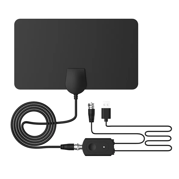 AN-1001 Modeli 5dBi 25dBi İç Mekan HDTV Anteni Çift Taraflı Yapışkanlı Siyah VHF170-230 UHF470-862MHz