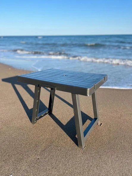 Katlanabilir Piknik Sehpası 50x40x40 cm + Kafa Bantlı Led Işık Ayarlanabilir Kafa Lambası - 2