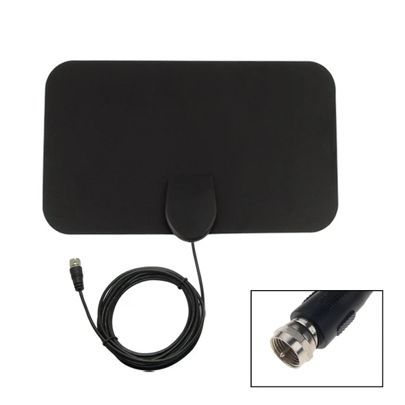 AN-1001 Modeli 5dBi 25dBi İç Mekan HDTV Anteni Çift Taraflı Yapışkanlı Siyah VHF170-230 UHF470-862MHz - 2