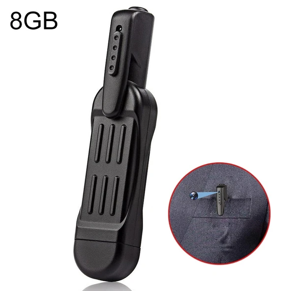 T189 Mini 720P DV Kamera Video Kaydedici Kalem 8GB Hafıza