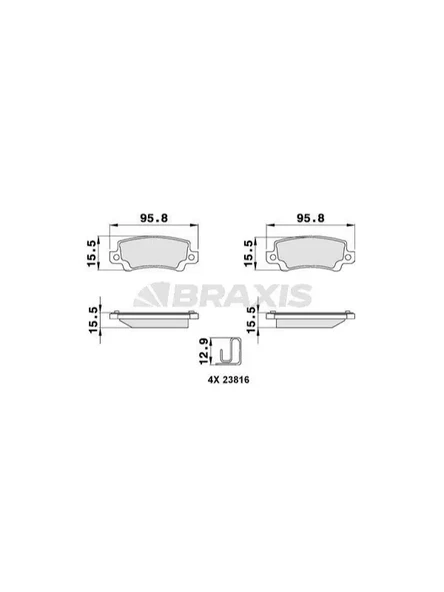 ARKA FREN BALATASI TOYOTA COROLLA 1.4 1.6 VVTI BENZINLI 2003-2007