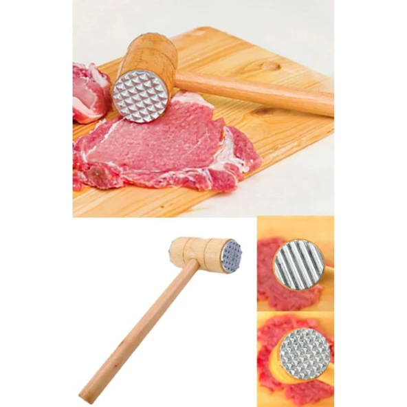 Ahşap Saplı Et Dövme Çekici - 2