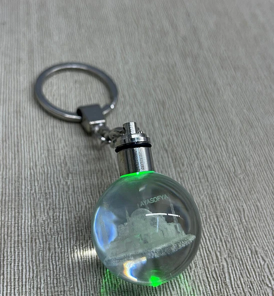 Ledli Ayasofya Tasarımı Kristal Anahtarlık ürün görseli