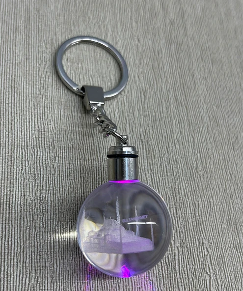 Ledli Sultanahmet Tasarımı Kristal Anahtarlık ürün görseli