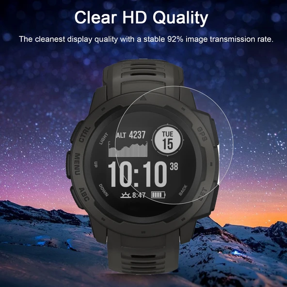 ENKAY Hat-Prince 38mm Çaplı Yuvarlak Kadran Akıllı Saat İçin 0.2mm 9H Sertlikte 2.15D Kavisli Patlamaya Dayanıklı Temperli Cam Ekran Koruyucu - 6
