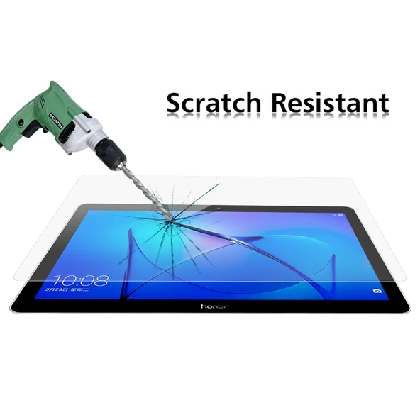 Huawei MediaPad T3 10 9.6 Inç Tam Ekran Temperli Cam Ekran Koruyucu 09mm 9H Sertlik - 3