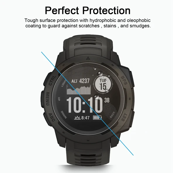 ENKAY Hat-Prince 38mm Çaplı Yuvarlak Kadran Akıllı Saat İçin 0.2mm 9H Sertlikte 2.15D Kavisli Patlamaya Dayanıklı Temperli Cam Ekran Koruyucu - 5
