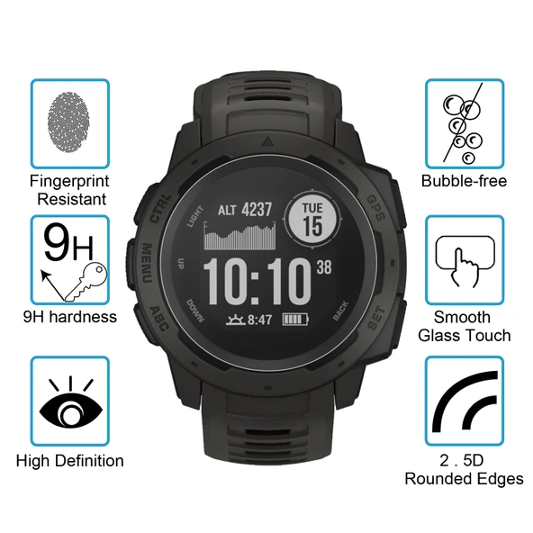 ENKAY Hat-Prince 38mm Çaplı Yuvarlak Kadran Akıllı Saat İçin 0.2mm 9H Sertlikte 2.15D Kavisli Patlamaya Dayanıklı Temperli Cam Ekran Koruyucu - 3