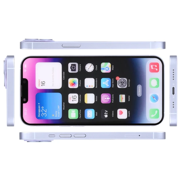 iPhone 14 Plus Mor Renkli Çalışmayan Sahte Ekranlı Gösterim Modeli - 3