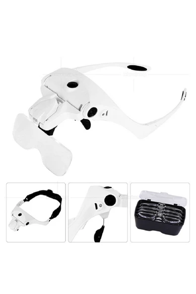 Nikula Mlvx Nikula-Şarjlı Gözlük Büyüteç Çalışma Büyüteci 5 Lensli 9892B2C Mlv Blsm - Resim 3