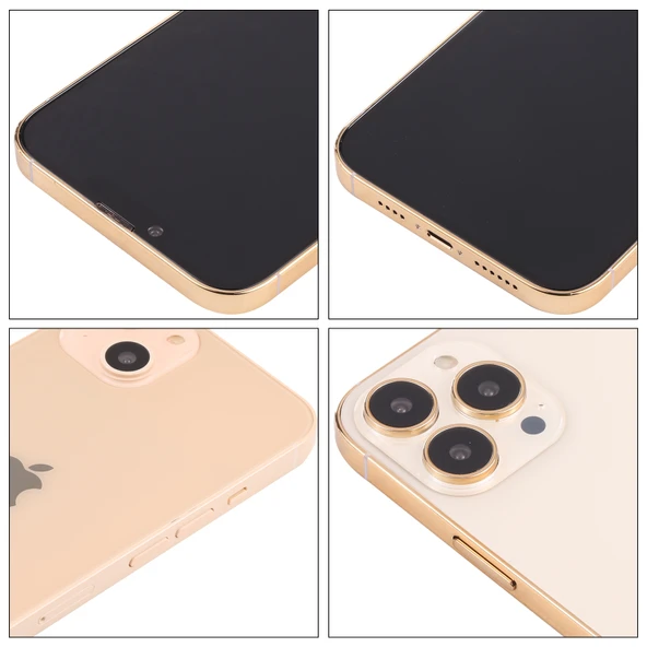 iPhone 13 Pro Sahte Gösterim Modeli Siyah Ekran Altın Renk - 4