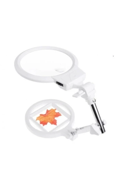 Bosile 2x-6x130mm Led Büyüteç Hd Masaüstü Bakım Okuma Gözlükleri Katlanabilir Işık Büyüteç