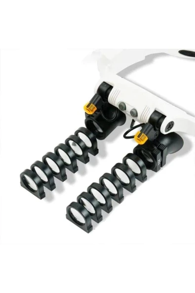 Nikula Gözlük Büyüteç Çift Led Işıklı 7 Lensli 3x 4x 5x 6x 7x 10x 15x - Resim 3