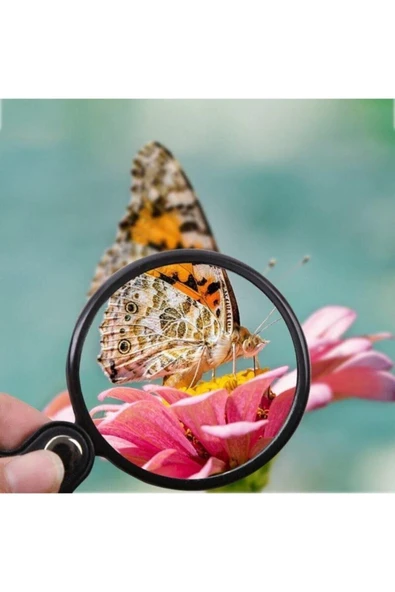 Bosile 6x Mini Cep Katlanır Büyüteç Deri Kılıflı Cam Lensli 45 Gr Okuma Lüp - 3